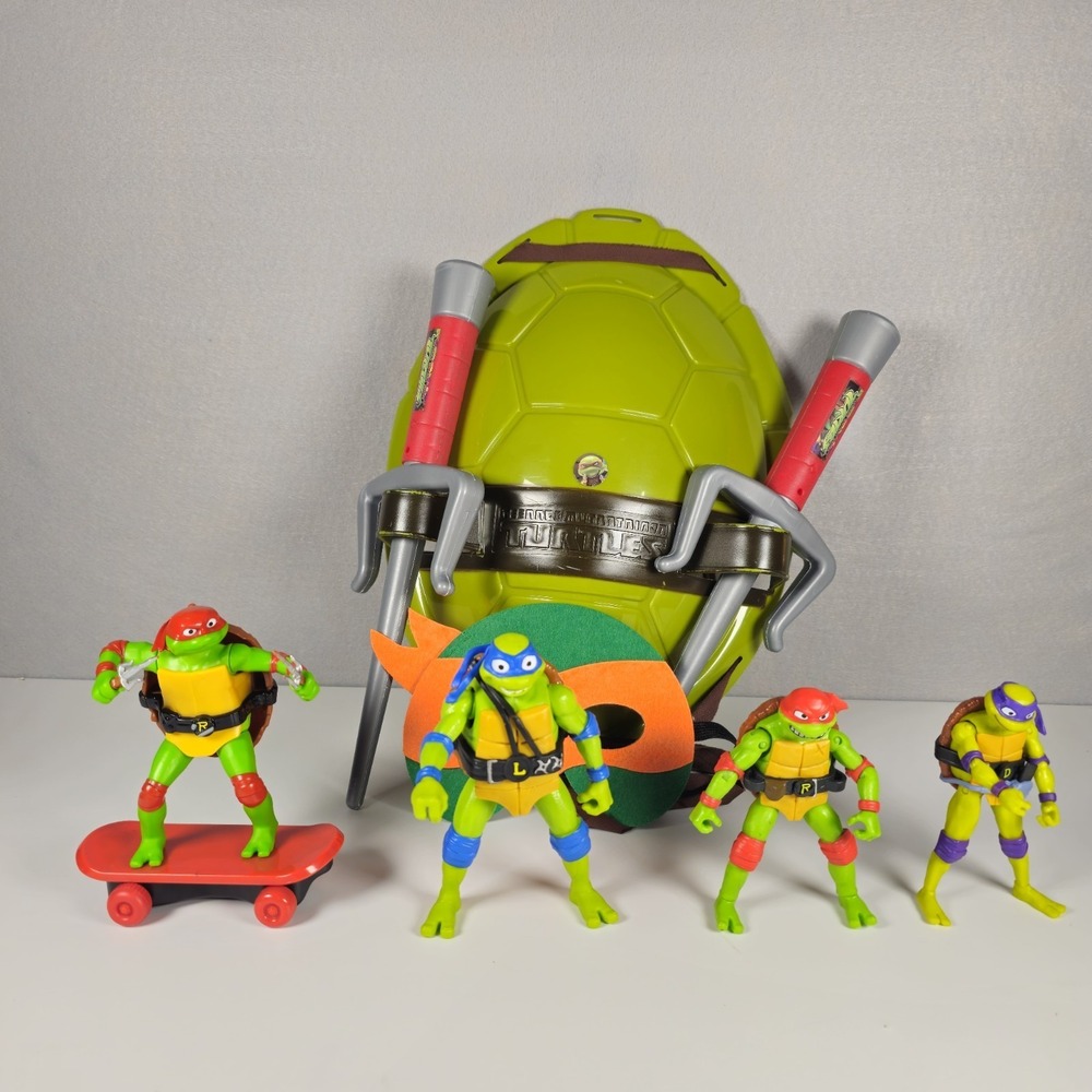Teenage Mutant Ninja Turtles TMNT Toy Lot Shell Backpack Mask Walkie Talkies Fig - Picture 2 of 12